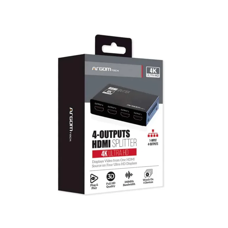 Splitter ArgomTech 4 puertos - HDMI / 4K HD – imagen 2