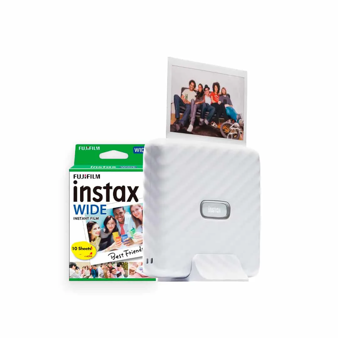 Impresora Fujifilm Intax Link Wide Bundle + Paquete de película (10 hojas)