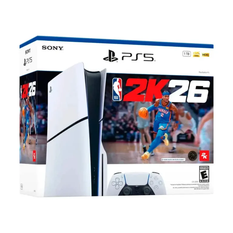 Consola Sony PlayStation 5 Slim Disc Drive NBA 2K26 Bundle -1TB / Blanco