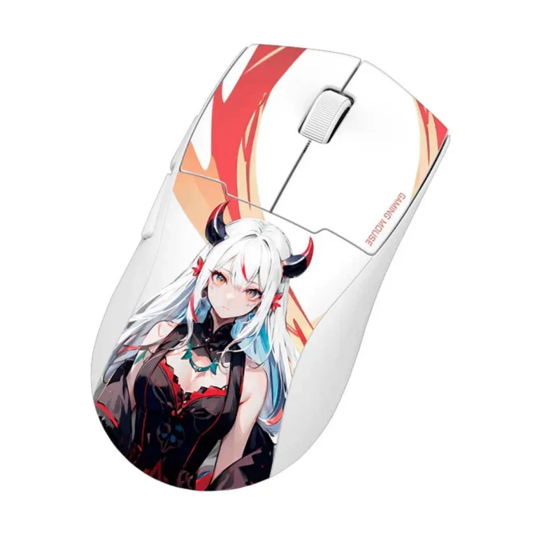 Mouse inalámbrico Gaming Redragon – Edición Anime / 3 modos / Blanco - K1NG MAX M918AKG-PRO