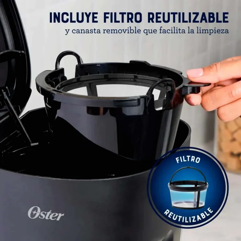 Cafetera Oster - 12 Tazas / Filtro Reutilizable / Función Pausa y Servir / Ventanilla de Agua / Negro - BVSTDCS121B – imagen 4