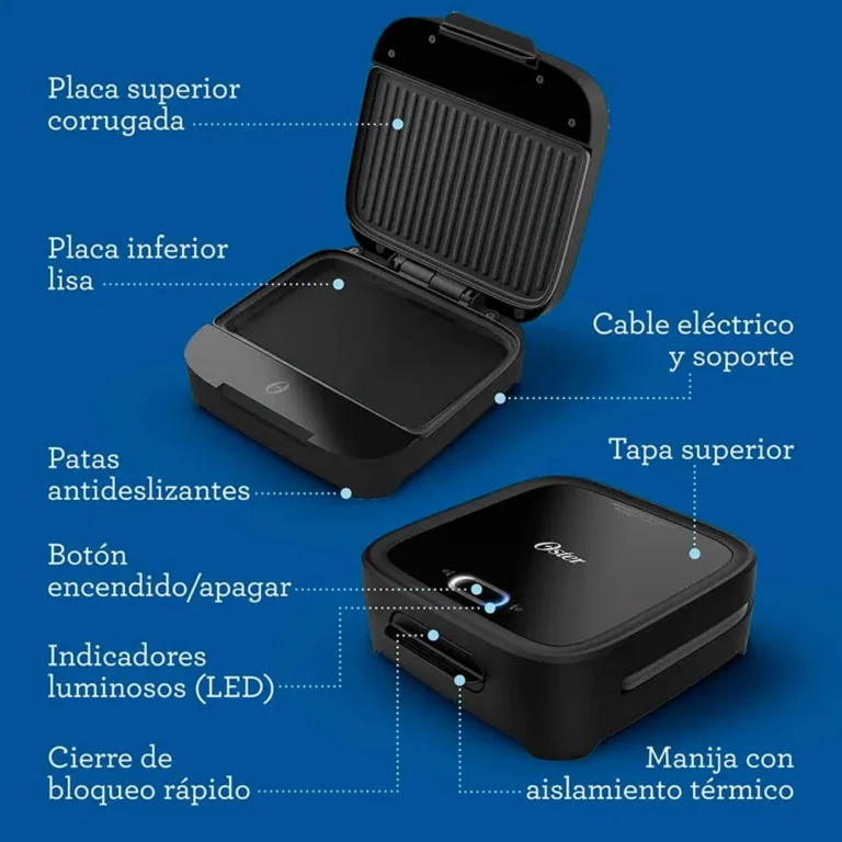 Sandwichera Oster - Compacta / Platos Hondos / Negro - CKSTSM400 – imagen 4