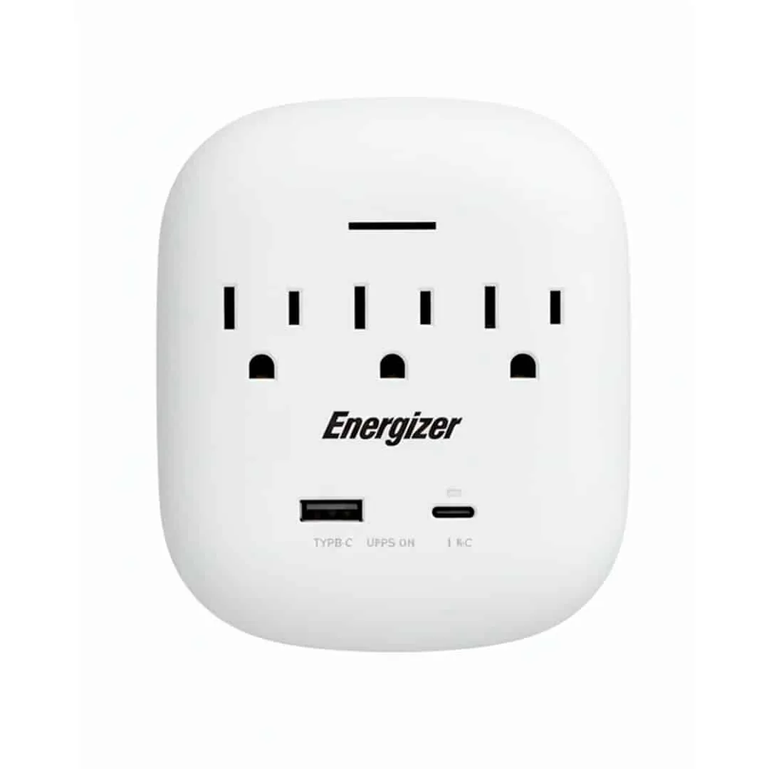 Regleta Ovalada Energizer – 3 tomas / YB-103-2U-P