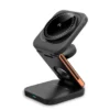Cargador inalámbrico Argom Tech - 3 en 1 / Con soporte plegable magnético S4 / ARG-AC-0144BK – imagen 2