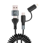 Cable 4 en 1 Argom Tech con Carga Rápida / 60 W / 1.5 Metros - ARG-CB-0071BK