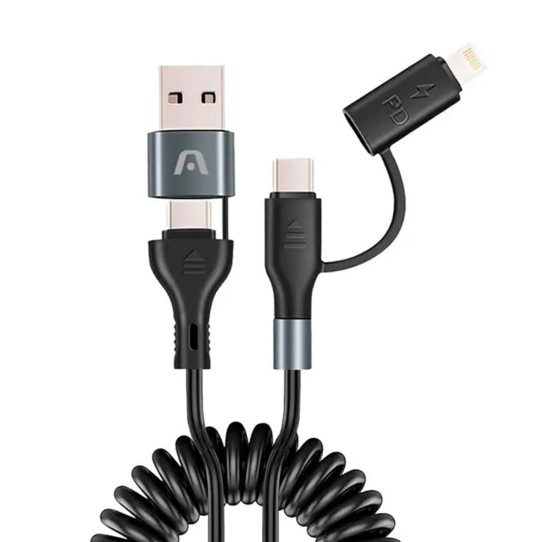 Cable 4 en 1 Argom Tech con Carga Rápida / 60 W / 1.5 Metros - ARG-CB-0071BK