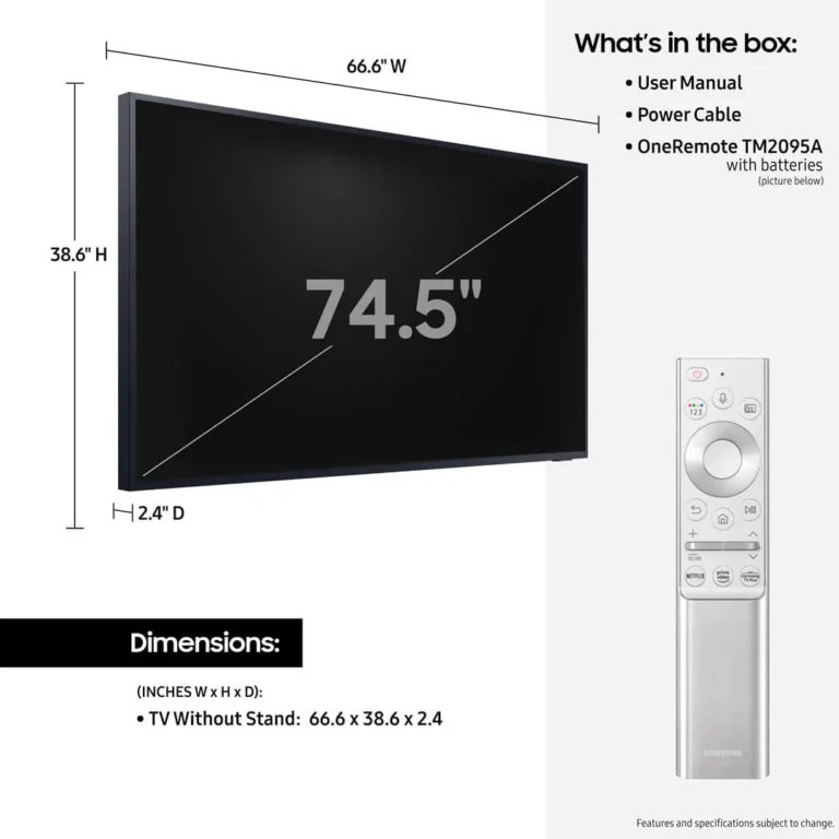 Televisor Samsung 75” - Class The Terrace Partial Sun / QLED 4K LST7T - QN75LST7TAF – imagen 3