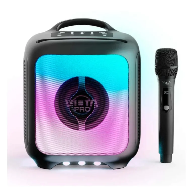 Corneta Vieta Pro Party 55 - 100W / LED RGB / Karaoke con Micrófono - WMHW155BK