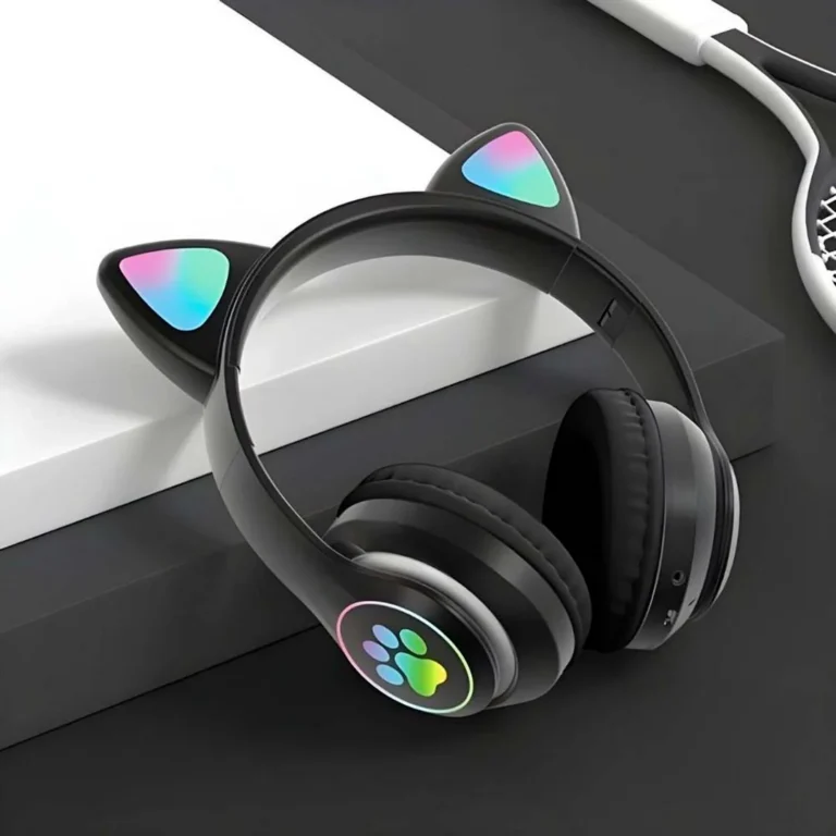Audífonos inalámbricos con orejas de gato P33M – LED / Con luz de 7 colores – imagen 3