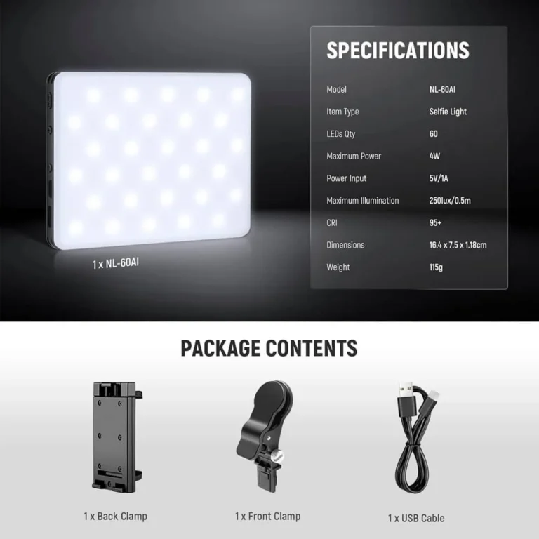 Aro de Luz LED Neewer para teléfono móvil NL-60AI – imagen 3