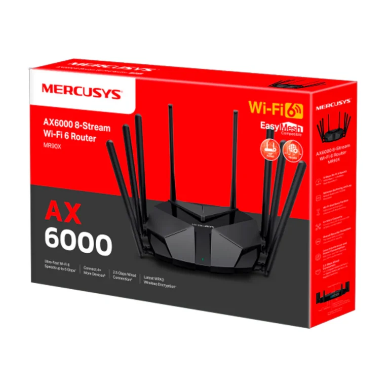 Router Mercusys MR90X - AX6000 / 8-Antenas / Wi-Fi 6 – imagen 4
