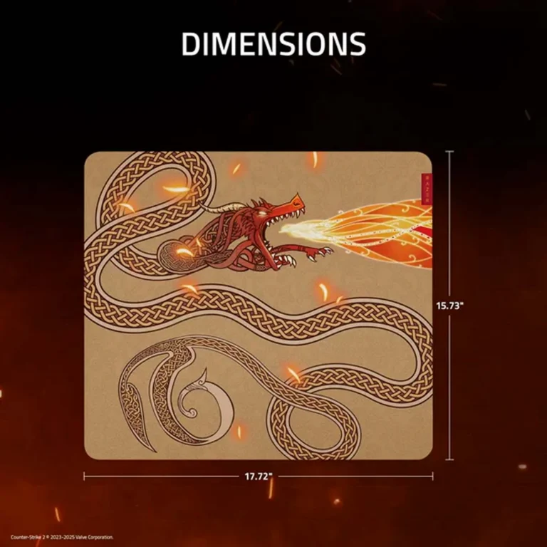 Mousepad Gaming Razer Gigantus V2 RZ02-03333300-R3M1 - Counter-Strike 2 Dragon Lore Soft - Grande – imagen 4