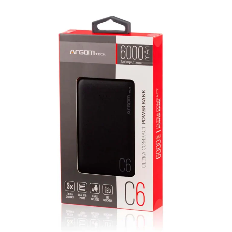 Power Bank Argom Tech C12 - 12000mAh - ARG-PB-1138 – imagen 2