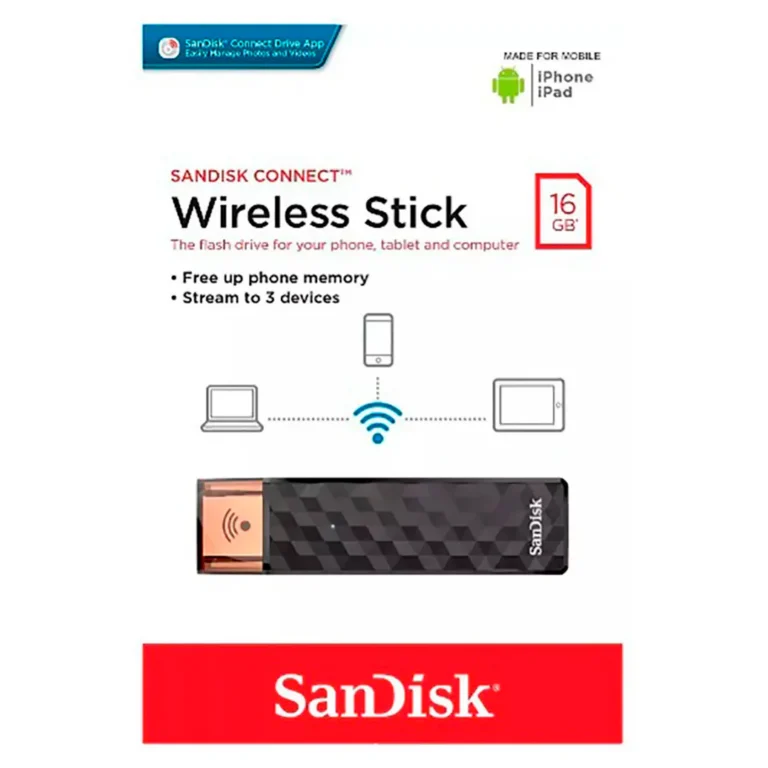 Pendrivre SanDisck Wireless - 16GB – imagen 2