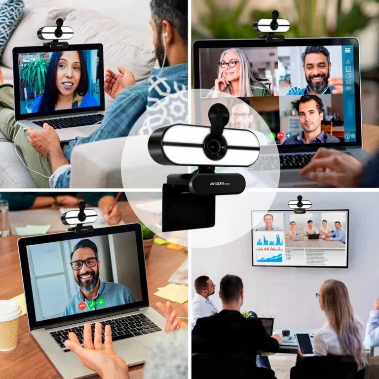 Cámara web Argom Tech Full HD 1080P con micrófono y LED CAM45 ARG-WC-9145BK – imagen 2