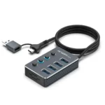 Hub Argom Tech One Axess 2 en 1 Tipo C/USB 3.0 a Puerto USB 3.0 con interruptores ARG-UB-0190