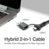 Hub Argom Tech One Axess 2 en 1 Tipo C/USB 3.0 a Puerto USB 3.0 con interruptores ARG-UB-0190 – imagen 2