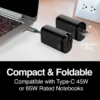 Cargador de pared Argom Tech Volta P8 de 65 W GaN III con puertos USB-Cx2 + USB-A y enchufe plegable ARG-AC-0126BK – imagen 4