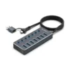 Hub Argom Tech One Axess 2 en 1 con interruptores / de USB-C - USB 3.0 a 7 puertos USB 3.0 ARG-UB-0191