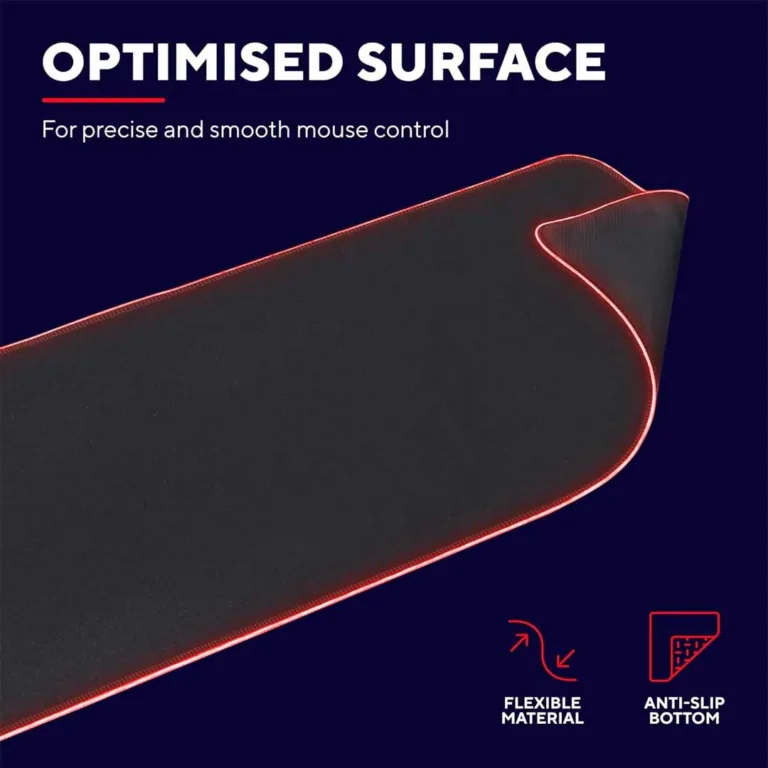 Alfombrilla de mouse gaming GXTrust Glide Flex XXL con bordes iluminados con LED RGB (23395|GXT764) – imagen 2