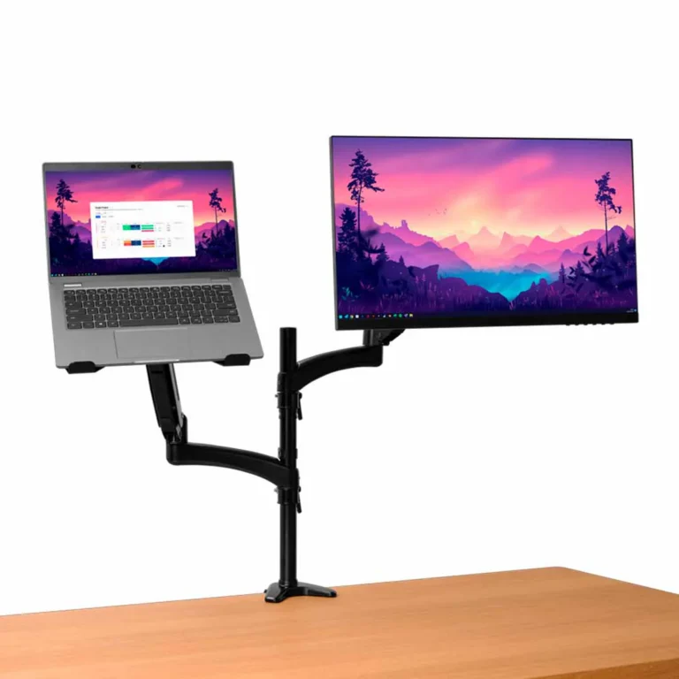 Soporte de escritorio Mara de GXTrust para monitor y laptop brazo con altura ajustable inclinable y giratorio (25337) – imagen 2