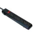 Regleta Argom Tech enchufe de 6 tomas ARG-AC-0252BK 110V-220V Negro