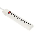 Regleta Argom Tech enchufe de 6 tomas ARG-AC-0252WT 110V-220V Blanco
