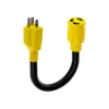 Cable PlugSaf adaptador para generador RV de 3 clavijas 15 Amp conecta NEMA macho 5-15P a NEMA L5-30R hembra
