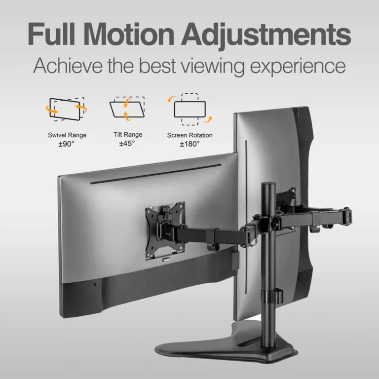 Argom Tech Soporte Doble para Monitor 32" con Base y Ranura para Celular ARG-BR-1605 – imagen 2