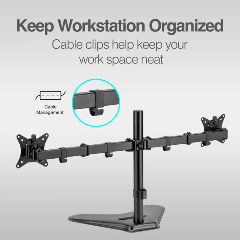 Argom Tech Soporte Doble para Monitor 32" con Base y Ranura para Celular ARG-BR-1605 – imagen 4
