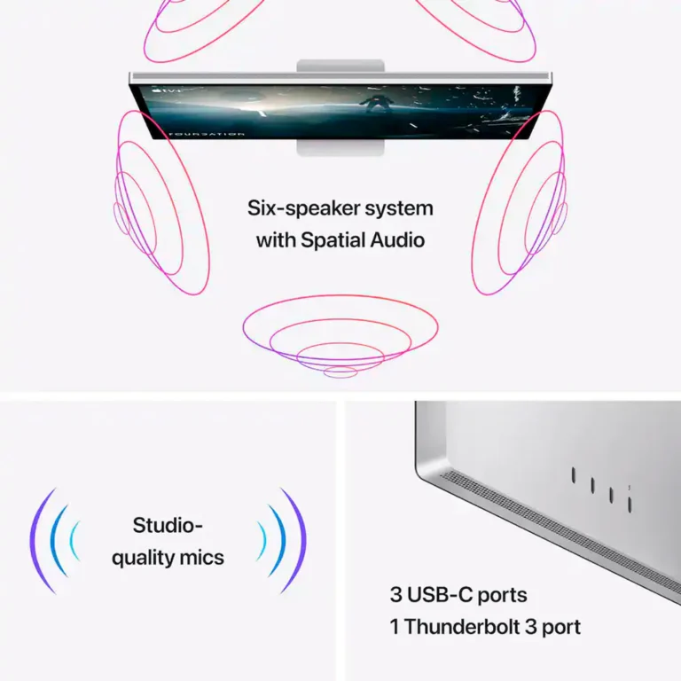 Apple Pantalla de Estudio – 27” / 5K / Cristal con nanotextura - Soporte ajustable en altura e inclinación – imagen 4