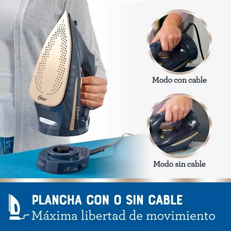Plancha a Vapor Oster - 2 en 1 con Suela de Cerámica - OSTGCSTCC5000 Azul – imagen 4