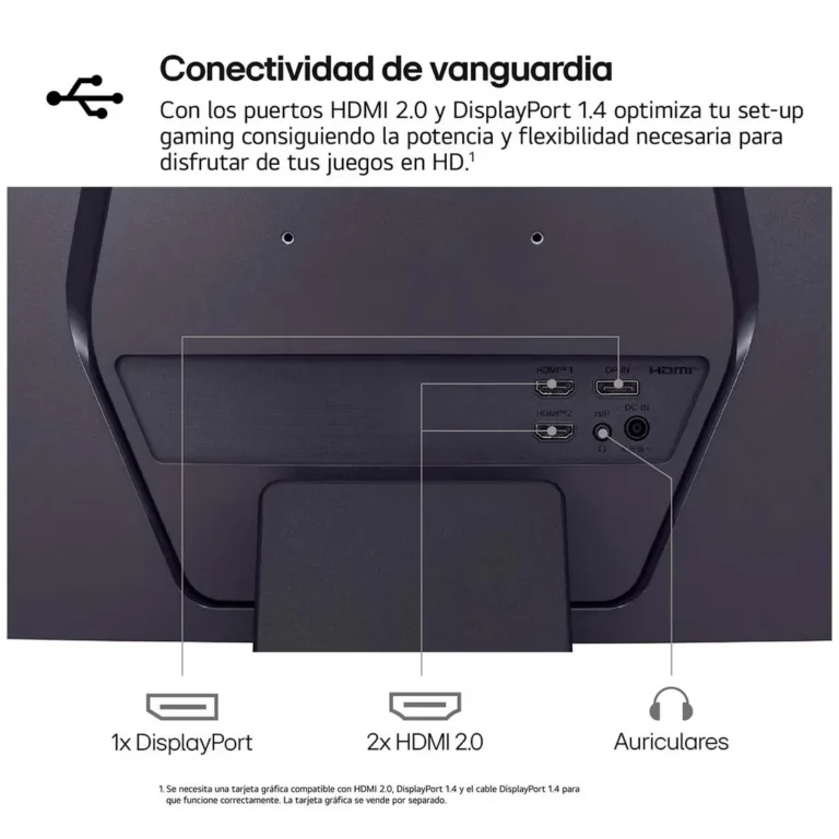 Monitor LG UltraGear – 32” / QHD / 180 Hz / 1ms - 32GS60QC-B – imagen 2