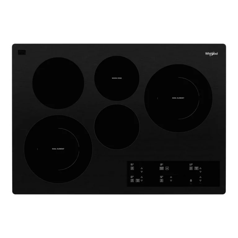 Tope de Cocina eléctrica Whirlpool 30”- Vidrio de cerámica - 5 hornillas - WCE97US0KB
