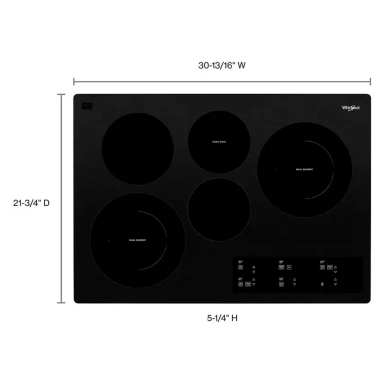 Tope de Cocina eléctrica Whirlpool 30”- Vidrio de cerámica - 5 hornillas - WCE97US0KB – imagen 4