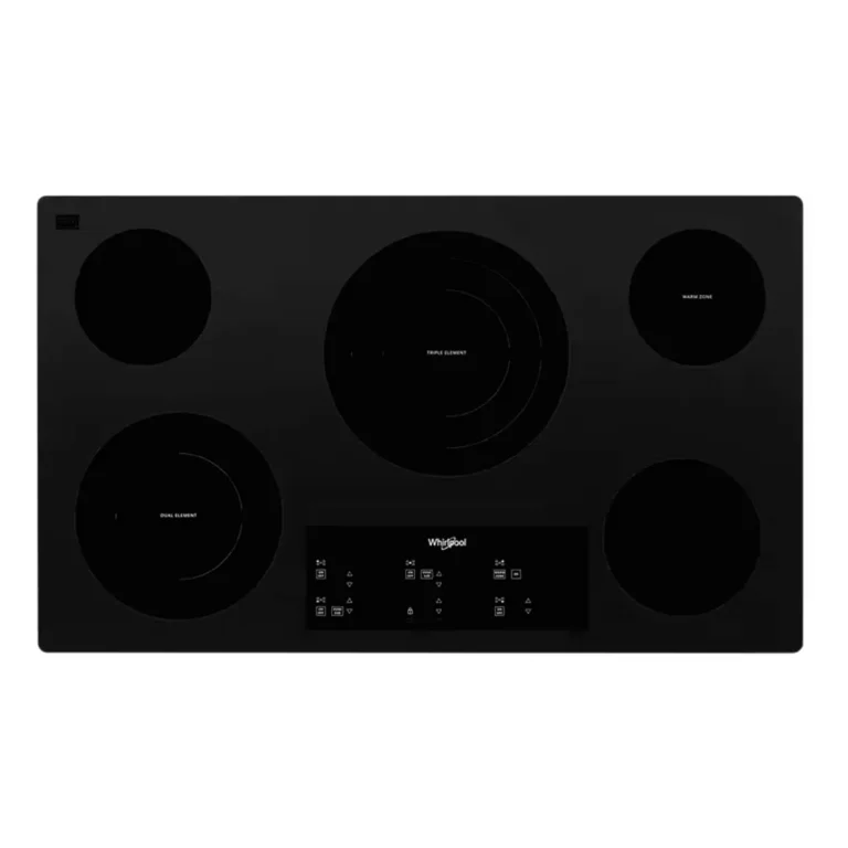 Tope de cocina Whirlpool 36” - Vidrio de cerámica - 5 hornillas - WCE97US6KB
