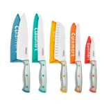 Juego de Cuchillos Cuisinart con Remaches de Color Core - Acero Inoxidable / 10 Piezas / Protectores de Hoja - C77CR-10PC