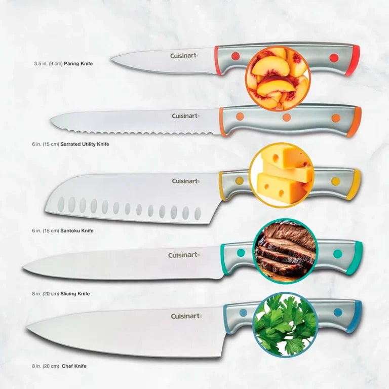 Juego de Cuchillos Cuisinart con Remaches de Color Core - Acero Inoxidable / 10 Piezas / Protectores de Hoja - C77CR-10PC – imagen 2