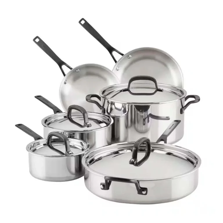 Juego de ollas KitchenAid - Acero Inoxidable / 5 Capas Revestidas / 10 Piezas – 30001
