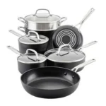 Juego de ollas KitchenAid – 11 piezas de inducción de cerámica anodizada dura - 84291