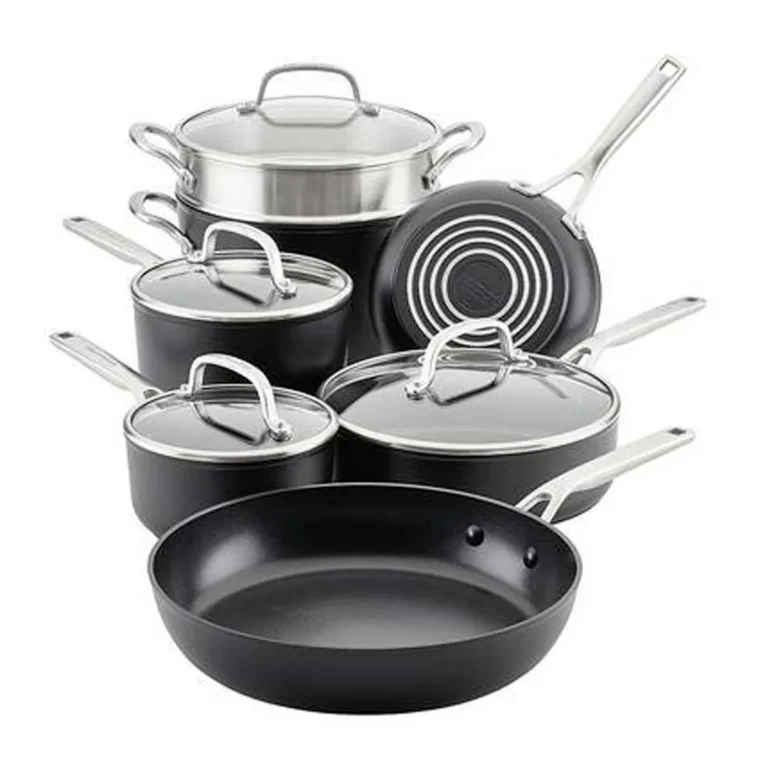 Juego de ollas KitchenAid – 11 piezas de inducción de cerámica anodizada dura - 84291