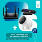 Combo Mundial 2026: Proyector Samsung The Freestyle + Router Wi-Fi 6 Cudy + Roku Premiere 4K