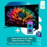 Combo Mundial 2026 Salcar Smart TV 43" + Corneta Vieta Pro Party