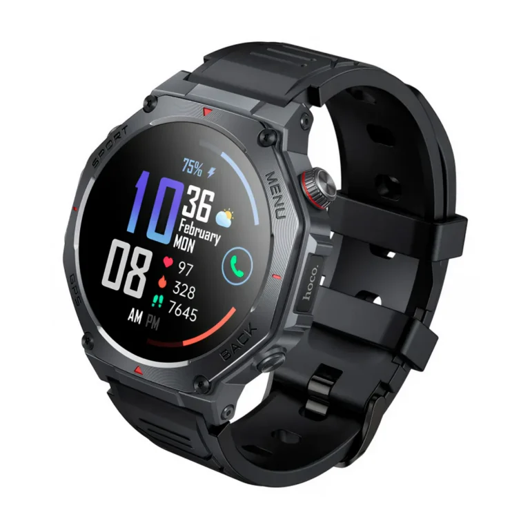 Reloj inteligente Hoco Y37 Smart watch con multi-GNSS y pantalla amoled - Negro