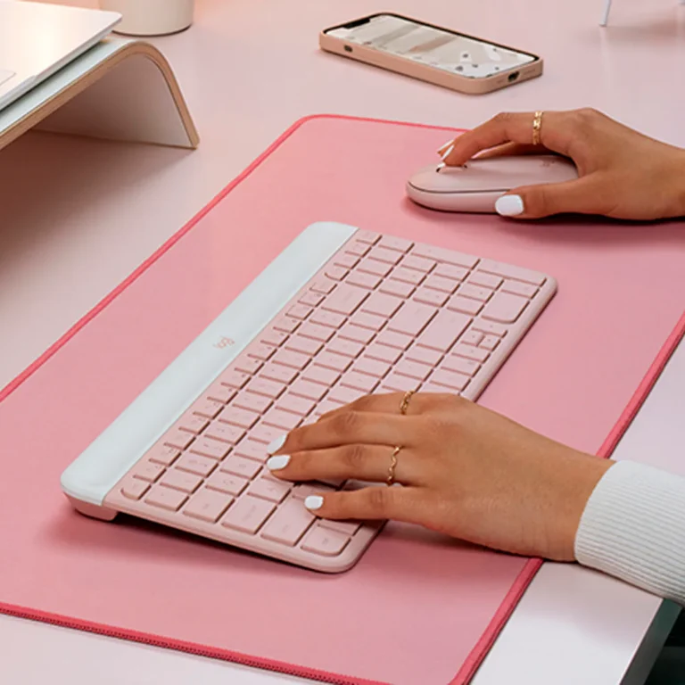 Combo inalámbrico teclado y mouse Logitech MK470 Slim 920-011313 - Rose EN – imagen 3
