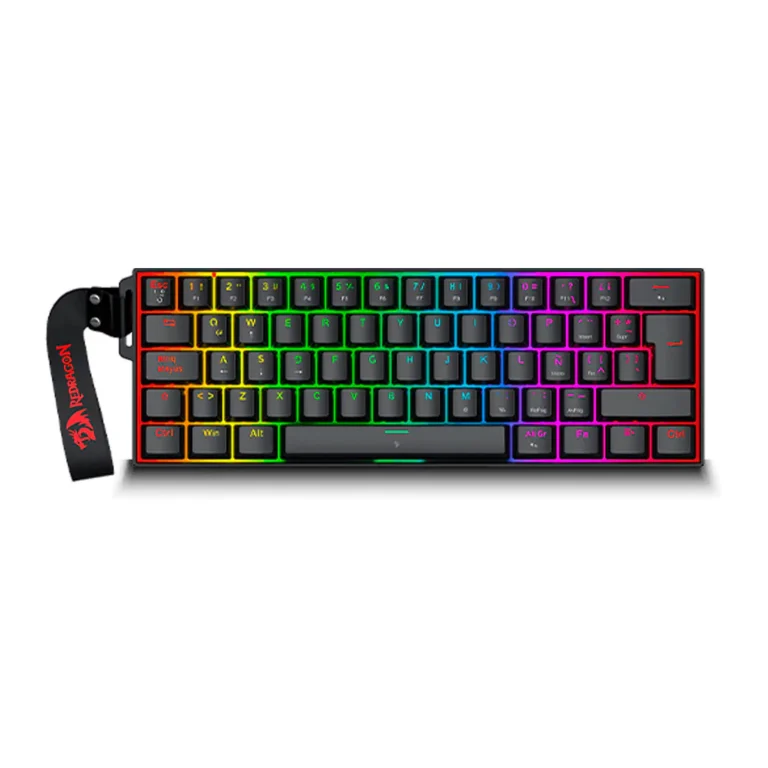 Teclado gamer Redragon Fizz K617RGB-MP Magnético Negro