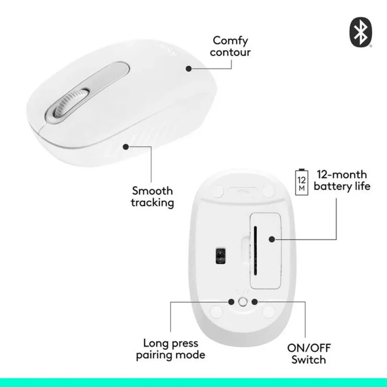Mouse inalámbrico Logitech M196 Off White 910-007457 – imagen 3
