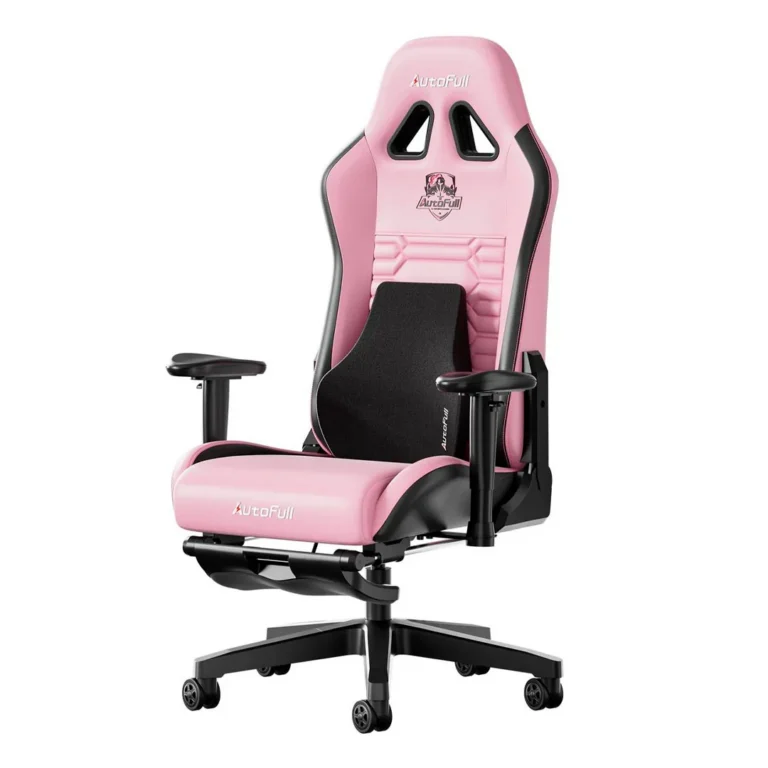 Silla gaming AutoFull AF083PMSA-CB + almohada ergonómica - Rosa