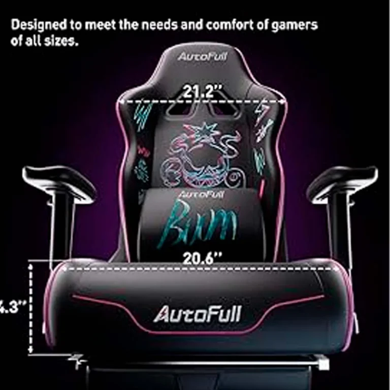 Silla Gaming AutoFull AF083BMSA-CB + almohada ergonómica - Graffiti – imagen 2