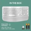 Teclado inalámbrico Logitech Wave Keys Ergonomic 920-012275 ENG - Blanco – imagen 4